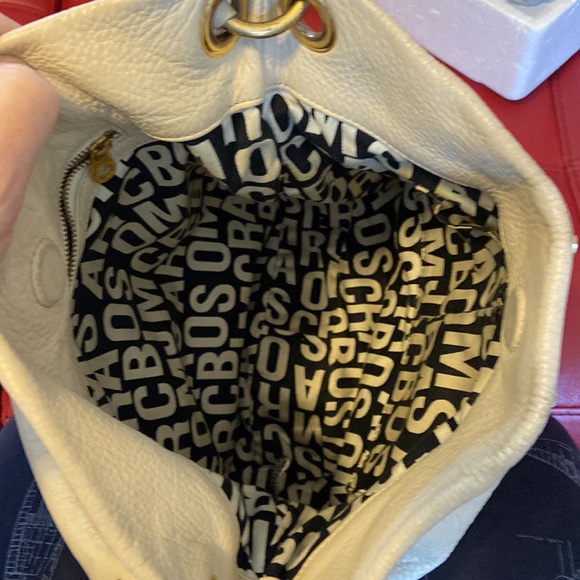 Marc Jacobs cream leather too hot to handle shoulder bag satchel purse - Picture 8 of 8